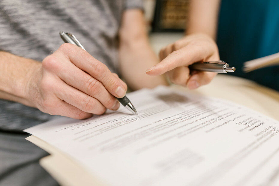 signing paperwork to set up an LLC