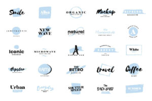 Simple logos similar to those used by free logo design software