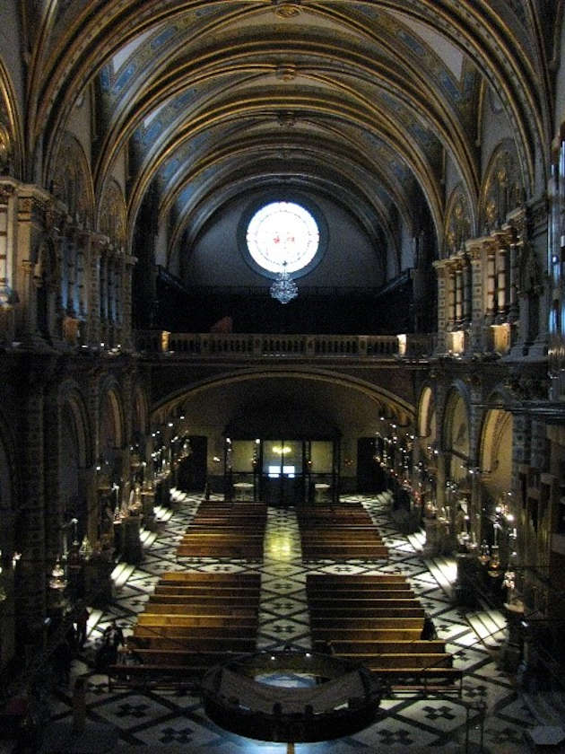 Photo composition example Monserrat Monastery Spain